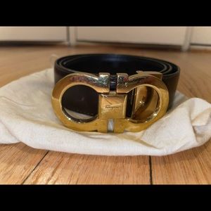 Reversible Ferragamo Belt- Black/Brown  (Size 85)